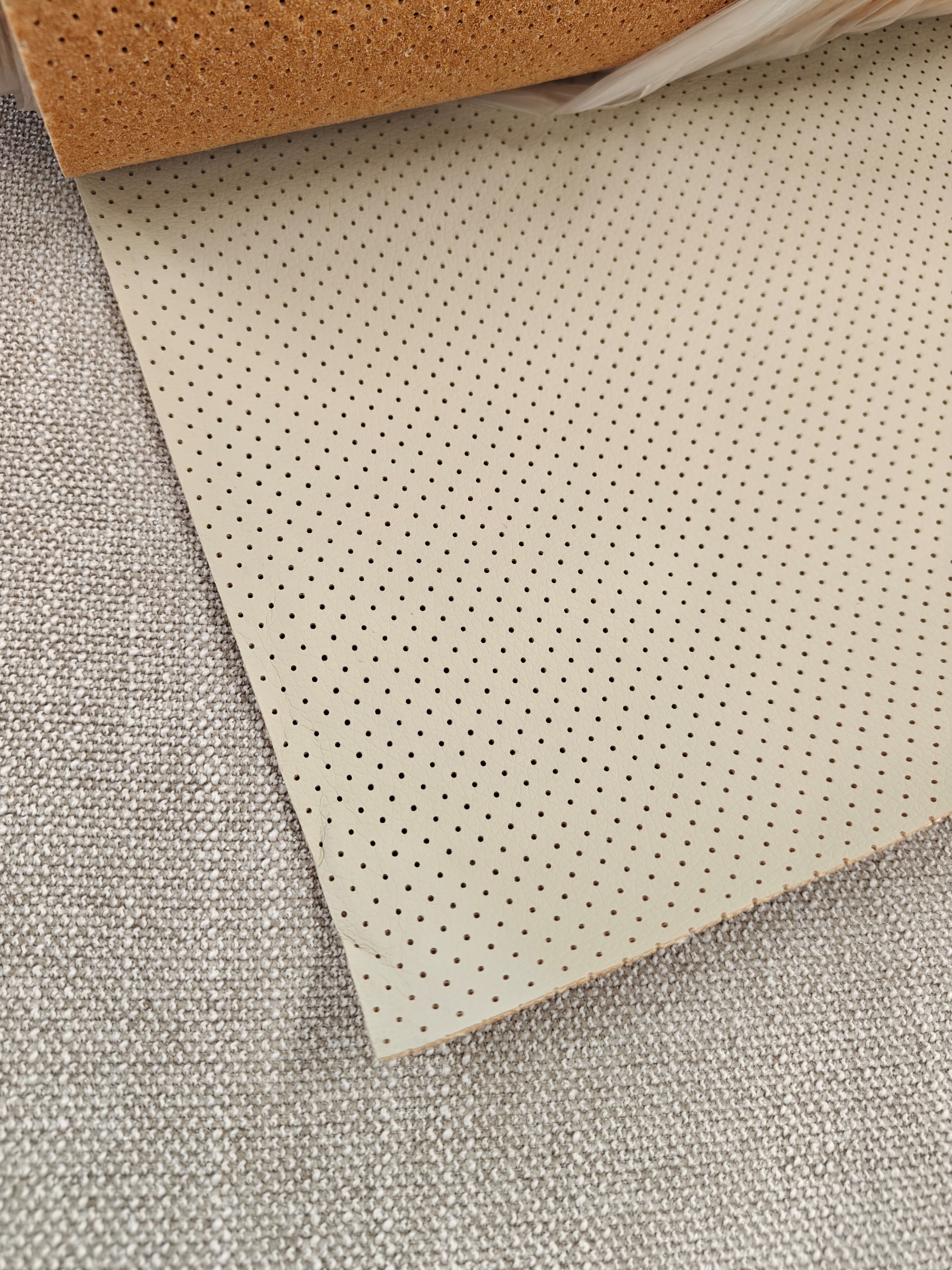Chronus perforoitu PU-keinonahka Beige