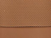 Chronus perforoitu PU-keinonahka Dark Camel